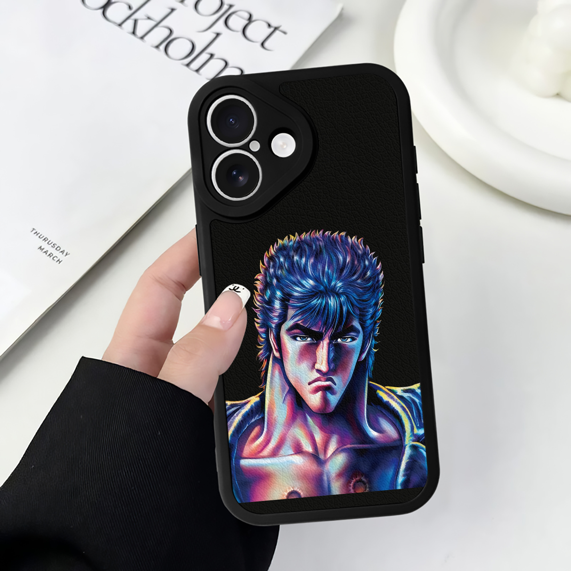 （画像用） 北斗の拳 Fist of the North Star 【iPhone 16シリーズ対応】シリコンスマホケース（レザー調） 材質：シリコン
